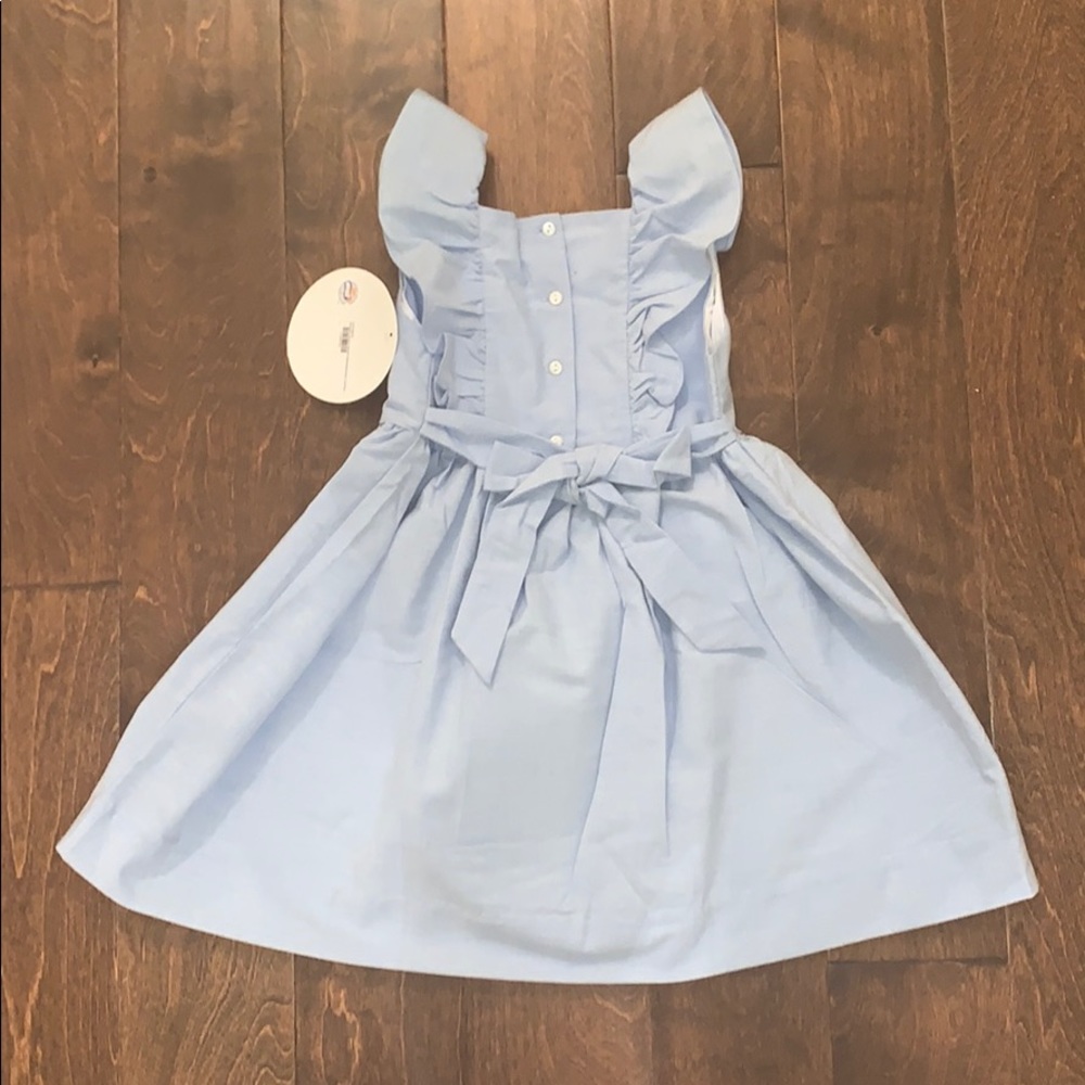 NWT Stellybelly Shadow Stitch Pumpkin Chambray Pinafore Dress - 6 price is firm - Picture 3 of 5